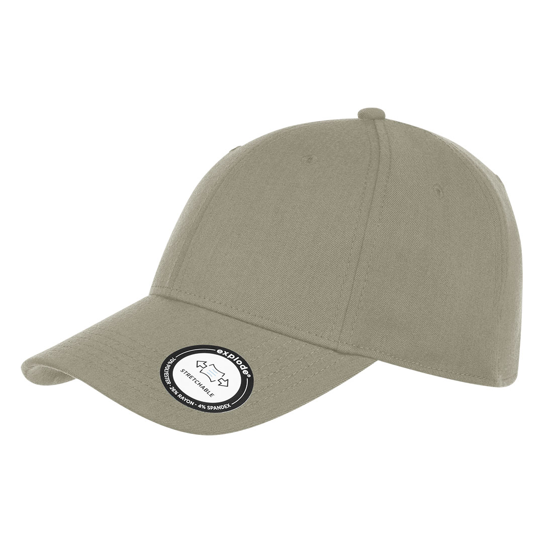 Cap, 6 panels, rubber back closure